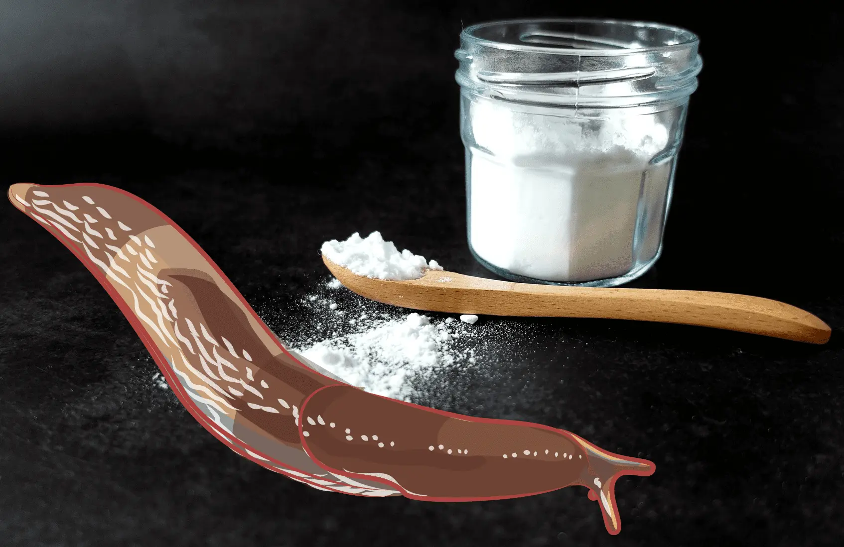 Een slakkenmiddel met baking soda