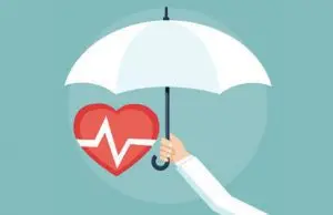 Illustratie van een paraplu die een hart beschermt, als symbool voor de preventie tegen naaktslakken